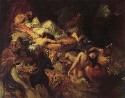 Eugene Delacroix Stgudie to the death of the Sardanapal oil on canvas